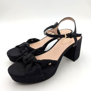 Bandolino Prezley Ankle Strap Platform Sandal Women's Black Size US7M EU38